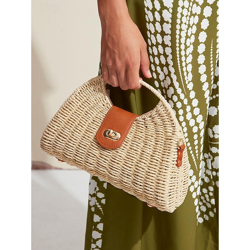 Women's Boho Chic Woven Crossbody Bag with Adjustable Strap: Versatile for Everyday Use3