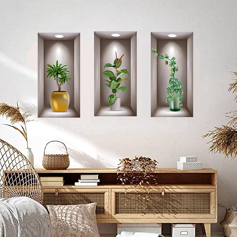 Self-Adhesive 3D Plant Wall Stickers - Waterproof, Dirt-Resistant, Easy Peel-and-Stick Decals for Living Room, Bedroom, Kitchen, and Office - Transform Your Home4