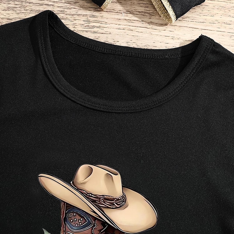 Kids Girls' T shirt Floral School Short Sleeve Fashion 7-13 Years Summer Black Pink Green3