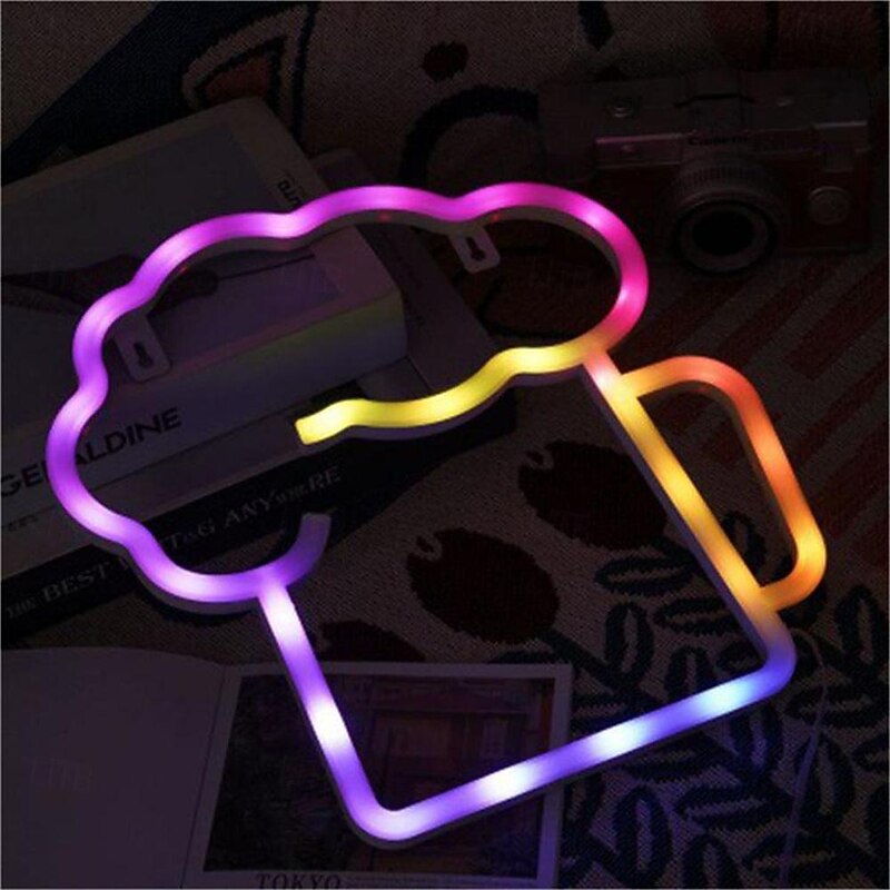 Oktoberfest LED Neon Light with Remote Control, RGB Colorful Bar Sign Light Mood light for Concert Home Decor Bedroom Party Thanksgiving Decorative Lamp4