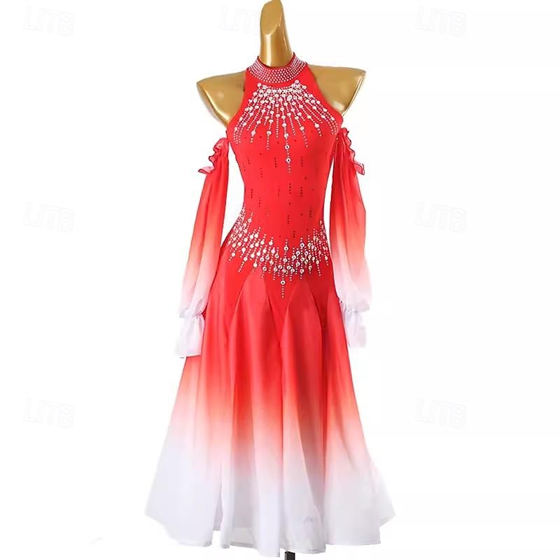 Ballroom Competition Dance Dress Women Tango Waltz Dancing costumes3