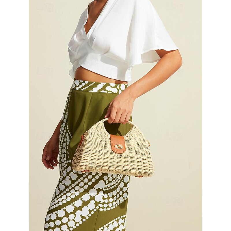 Women's Boho Chic Woven Crossbody Bag with Adjustable Strap: Versatile for Everyday Use4