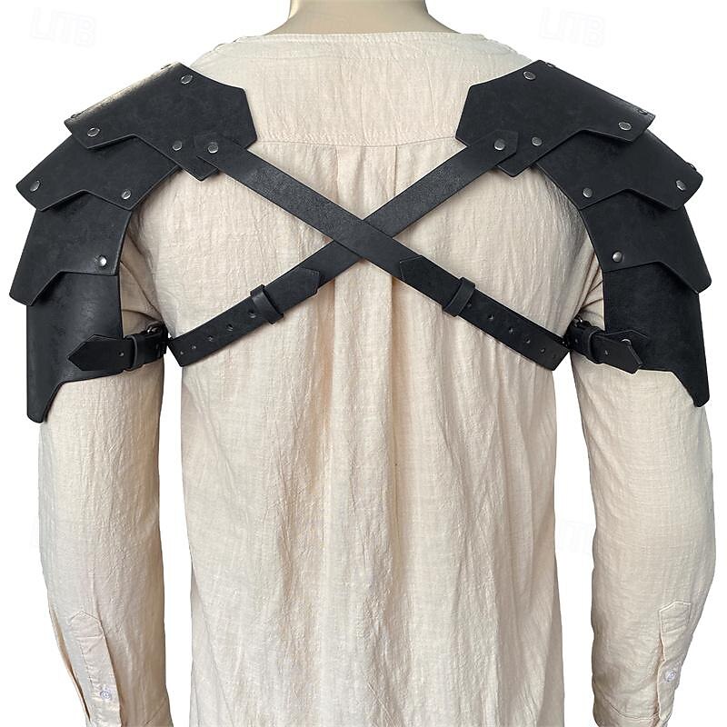 Retro Vintage Medieval Renaissance Armor Chemise Shoulder Armor Viking Outlander Fancy Dress Men's Viking Carnival Masquerade Performance Party / Evening Stage Adults' Shoulder Armor2