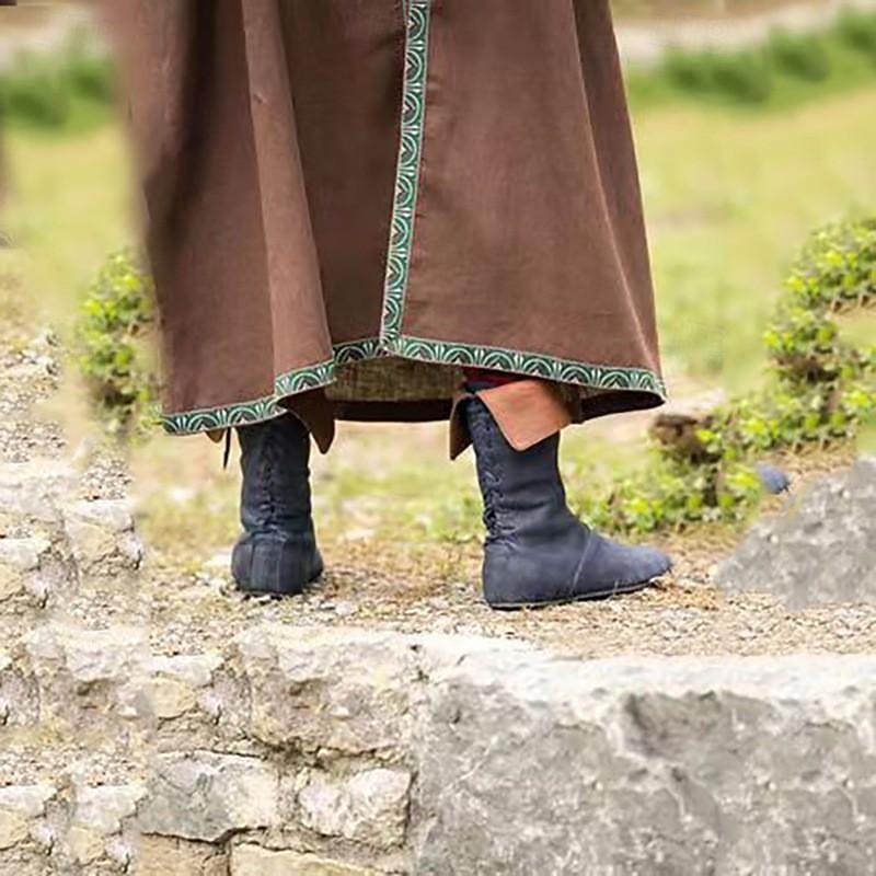 Medieval Renaissance Shoes Flat Jazz Boots Viking Crusader Fancy Dress Men's Masquerade Party / Evening LARP Ren Faire Adults' Shoes4