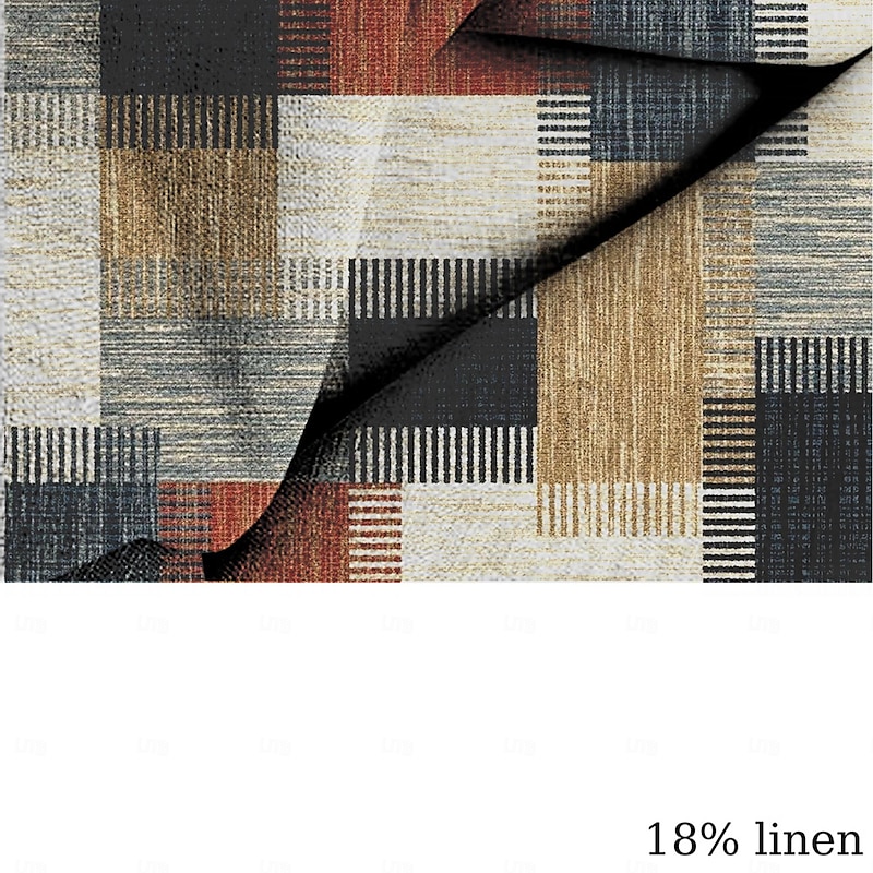 Men's Shirt Linen Shirt Retro Shirts Vintage Shirt Ethnic Shirt Plaid Checkered Outdoor Home Blue khaki Gray Short Sleeve Turndown Summer Clothing Apparel3