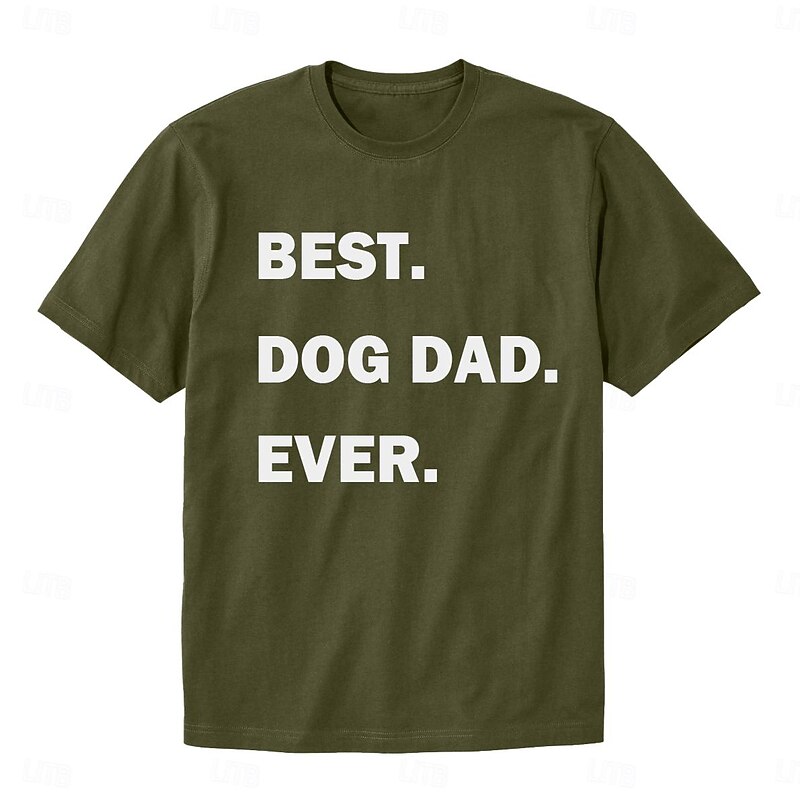 Men's Letter Daddy Father's Day T Shirt Tee Top 100% Cotton Short Sleeve Graphic Shirt Black Army Green Dark Blue Comfortable Tee Street Sports Outdoor Fashion Designer Clothing