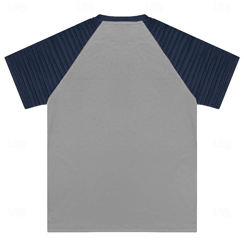 Men's Ship Pirate T shirt Short Sleeve 3D Print Retro Vintage Gothic Party Street Summer Spring Blue Brown Gray Henley Collar Henley T-Shirt2