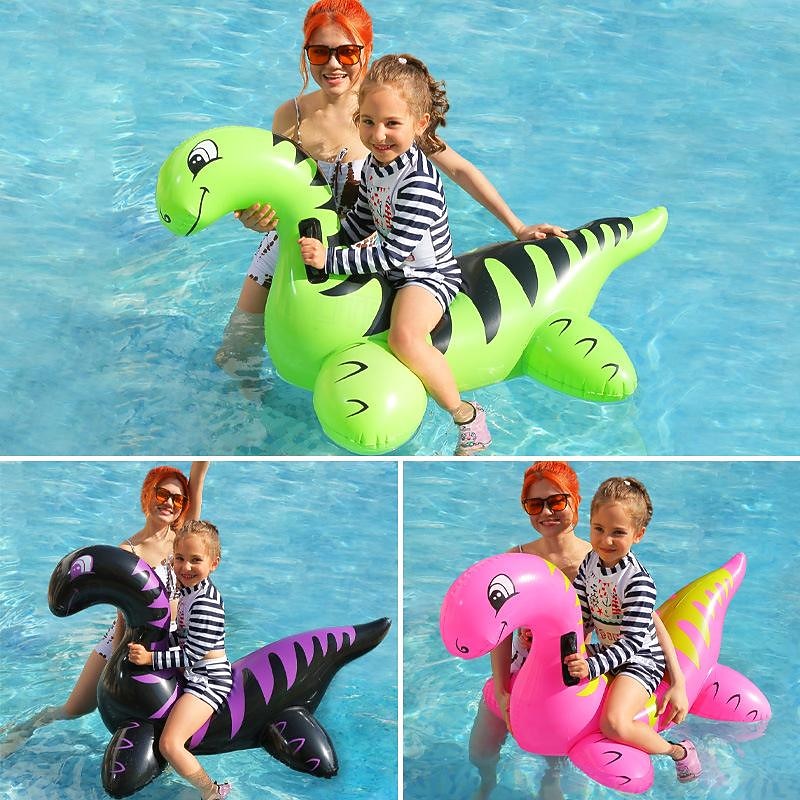 Inflatable Dinosaur Float Pool Toys Ride-On Inflatable Swimming Pool Beach Float Summer Water Fun Floating Raft for Kids and Adults