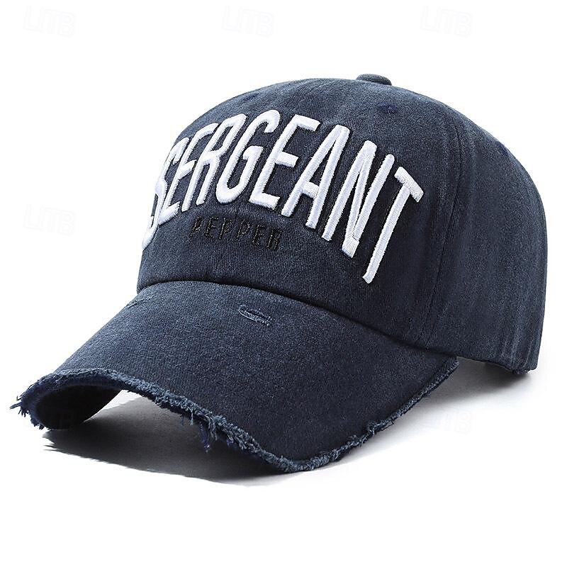 Men's Baseball Cap Sun Hat Trucker Hat Black Wine Cotton Embroidered Fashion Casual Street Daily Letter Adjustable Sunscreen Breathable4