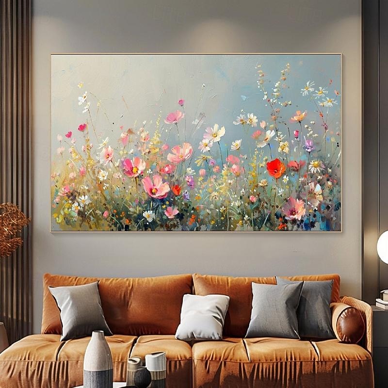 Enchanting Flower Painting on Canvas handmade  Flower Abstract Oil Painting hand painted Textured flower Oil Painting for Living Room Wall Art Hand-painted Painting4