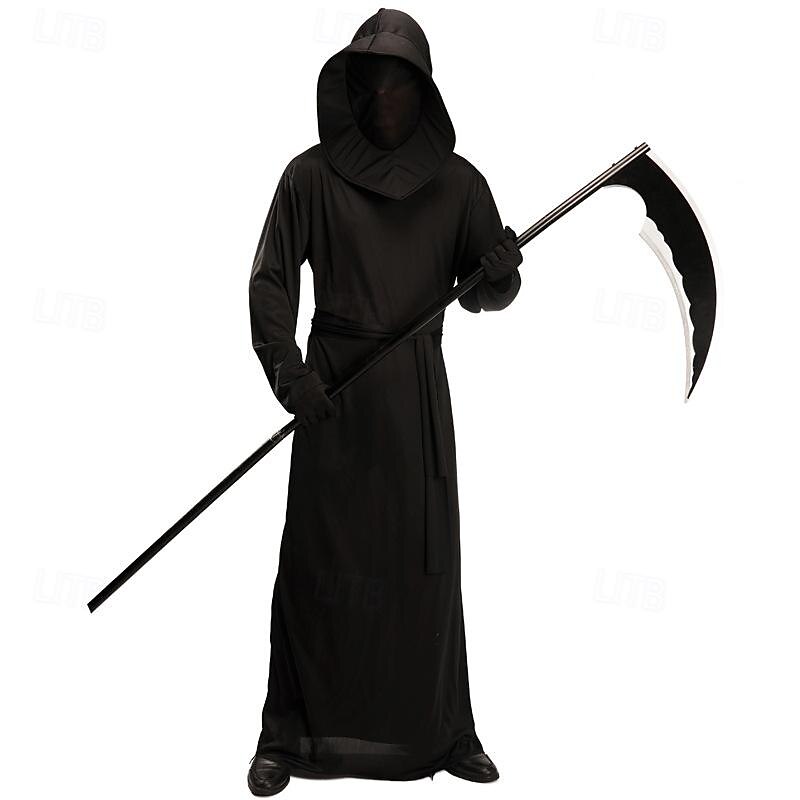 Grim Reaper Cape Cosplay Costume Cloak Adults' Men's Scary Costume Performance Halloween Masquerade Carnival Masquerade Mardi Gras Easy Carnival Costume