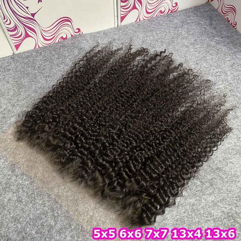 Vietnamese Hair 13*6 Closure Curly / Loose Wave Free Part Swiss Lace Remy Human Hair Women's with Baby Hair / Classic / Natural Hairline Daily Wear