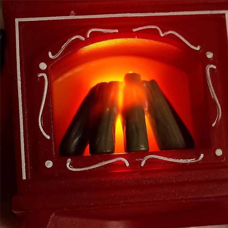LED Mini Maquete LED Glowing Fireplace Decoration Electronic Candle Lights Creative Home Décor Small Fireplace Holiday Party Decoration Light 1PC for Halloween4