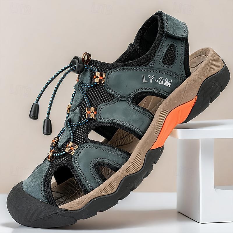 Men's Breathable Outdoor Hiking Sandals with Adjustable Straps and Non-Slip Sole – Durable and Comfortable for Adventures