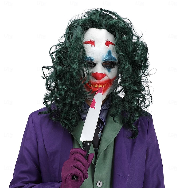 Joker Clown Halloween Mask Joker: Folie à Deux Cosplay Horror Adults' Men's Carnival Performance Party Easy Halloween Costumes Dress Up2