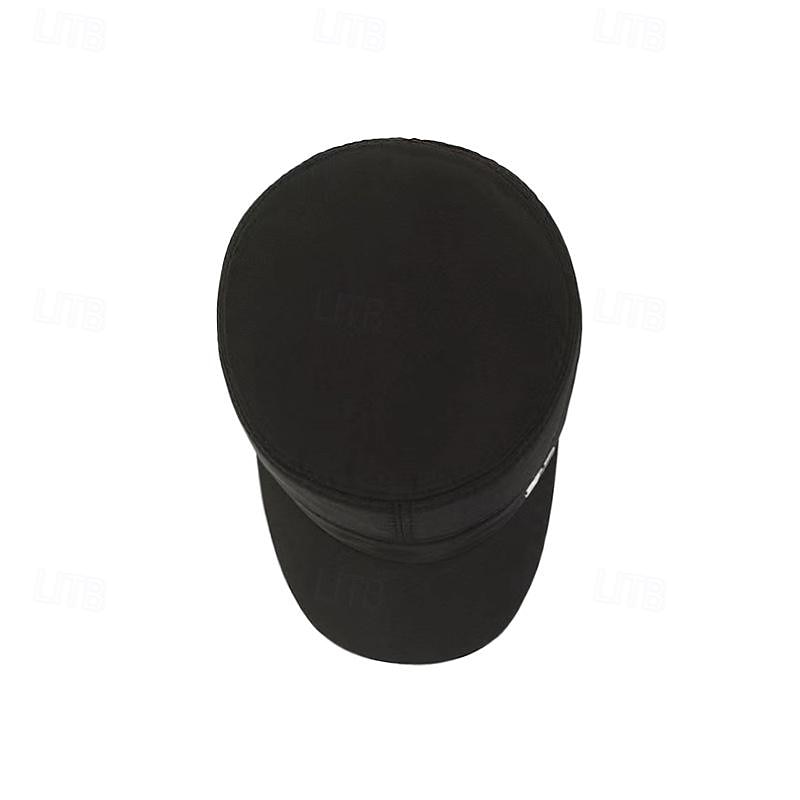 Men's Flat Cap Sun Hat Trucker Hat Black Navy Blue Polyester Fashion Casual Street Daily Letter Adjustable Sunscreen Breathable4