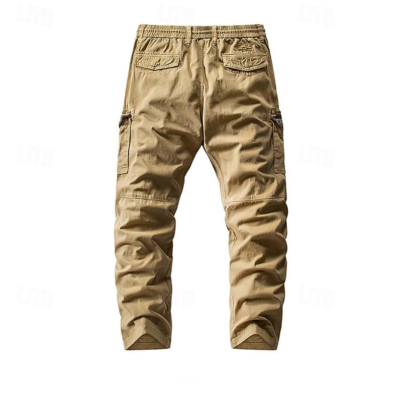 Men's Cargo Pants Cargo Trousers Buttons Multi Pocket Plain Wearable Outdoor Daily Camping & Hiking Fashion Classic Black Army Green2