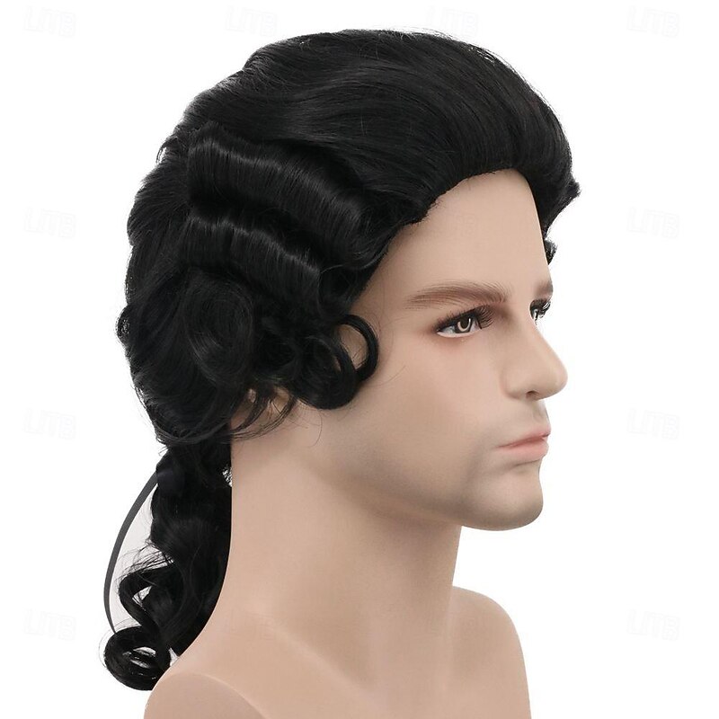 Women and Men Long Wave Black Wig Carnival Costume Wig Anime Cosplay Wig Halloween Wigs3