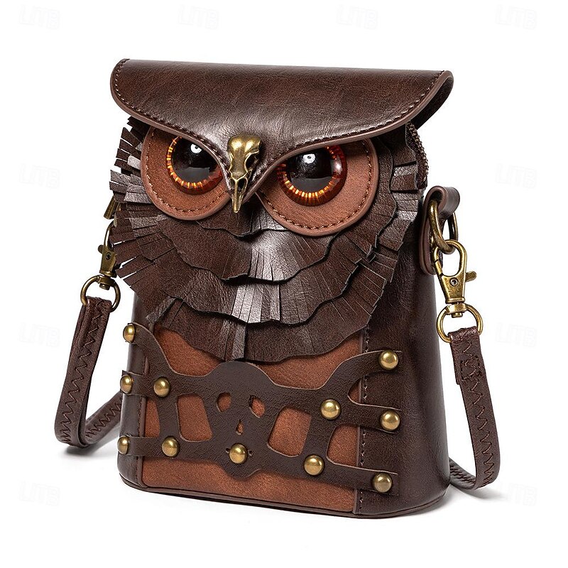 Retro Vintage Steampunk Bag Pouch Cross Body Bag Owl Fancy Dress Men's Women's Halloween Carnival Dailywear Adults Bag2
