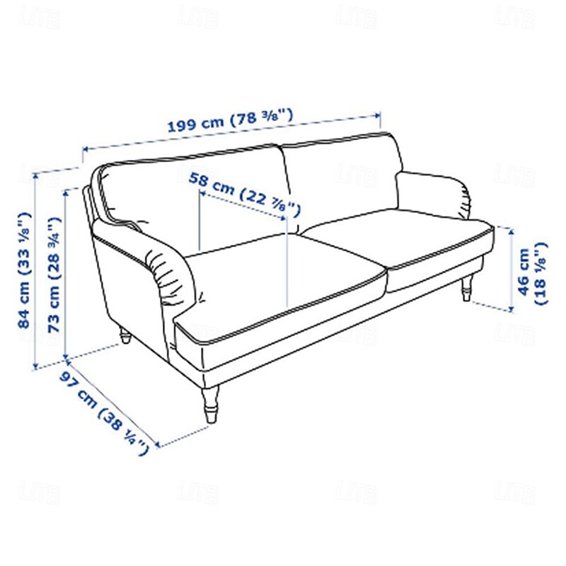 100% Cotton Sofa Cover 3 Seater Solid Color Quilted Cotton Slipcovers  STOCKcover LITB PRIME cover4