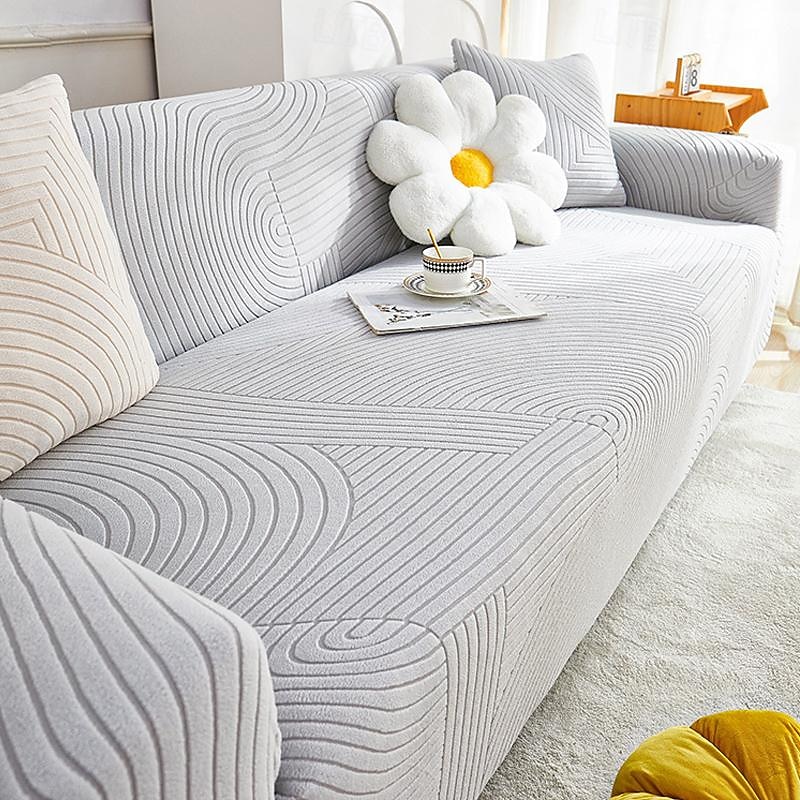 Elastic Sofa Cover All-Inclusive Universal Cover Four Seasons Anti-Cat Scratch Sofa Cover Lazy Non-Slip Full Cover Towel Stretchable Durable Easy to Install and Clean Perfect for Year-Round Use 7