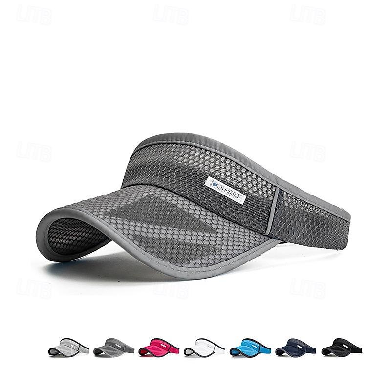 Men's Sun Hat Trucker Hat Mesh Cap Black White Polyester Mesh Fashion Casual Street Daily Solid Color Adjustable Sunscreen Breathable