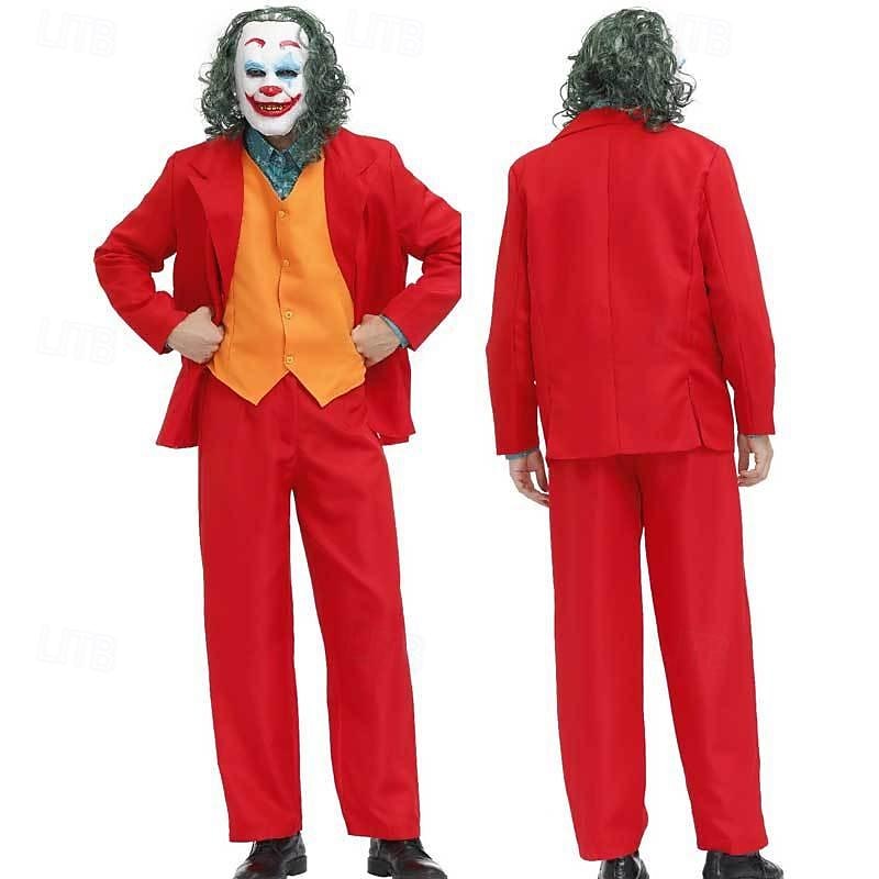 Couples Joker Joker: Folie à Deux Harley Quinn Joker Clown Cosplay Costume Outfits Halloween Group Couples Costumes Adults Men's Women's Cosplay Party Halloween Carnival Easy Halloween Costumes2