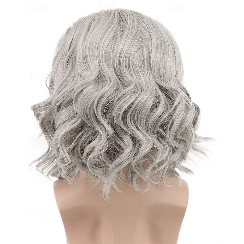 Colonial Man Short Bob Curly Scientist Bald Wig Carnival Cosplay Anime Costume Party Wig4