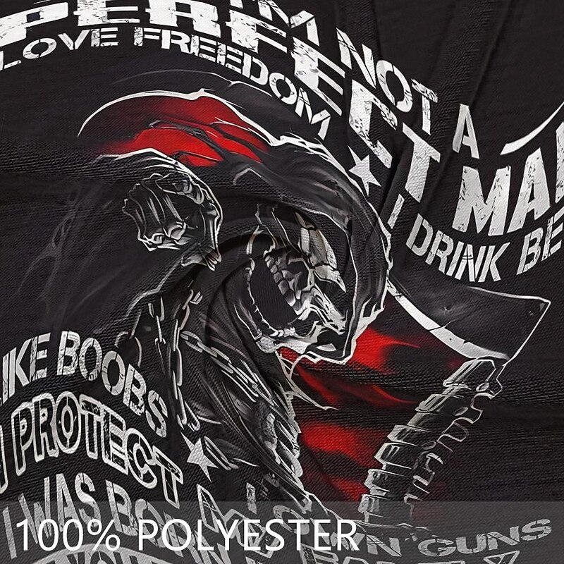 Men's Short Sleeve Graphic T-Shirt - Defiant 'I'm Not A Perfect Man' Freedom, Beer, Guns, Family & March Birthday2