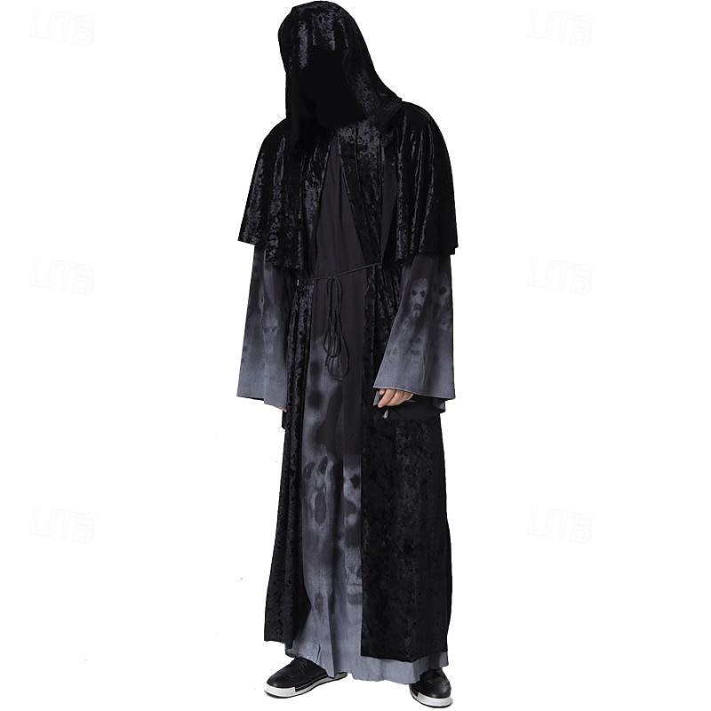 Grim Reaper Ghost Bride Halloween Fancy Costume Halloween Group Couples Costumes Scary Costume Adults' Couple's Men's Women's Carnival Masquerade Mardi Gras Performance Party Halloween Easy Halloween3