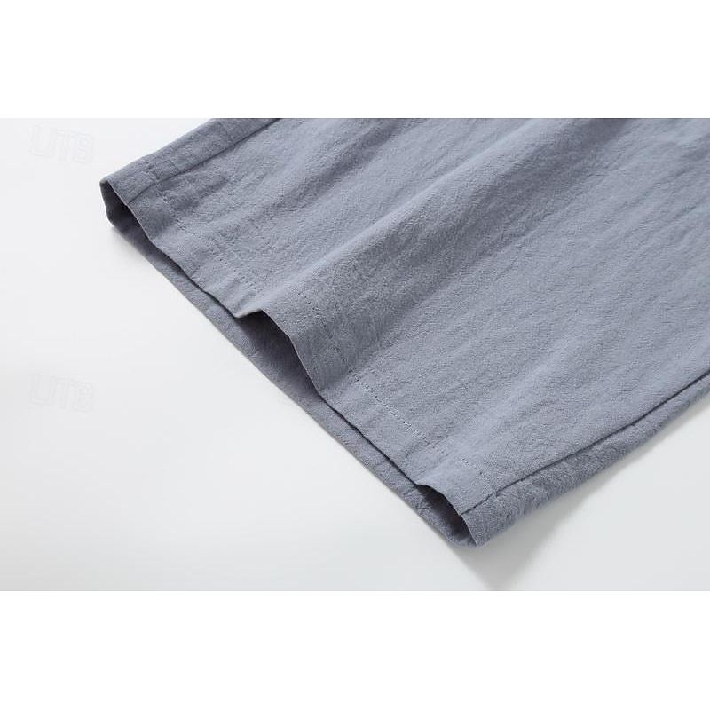 Men's Summer Shorts Pocket Solid Colored Outdoor Sports Short Vacation Casual Casual ArmyGreen Black Low Waist Micro-elastic4