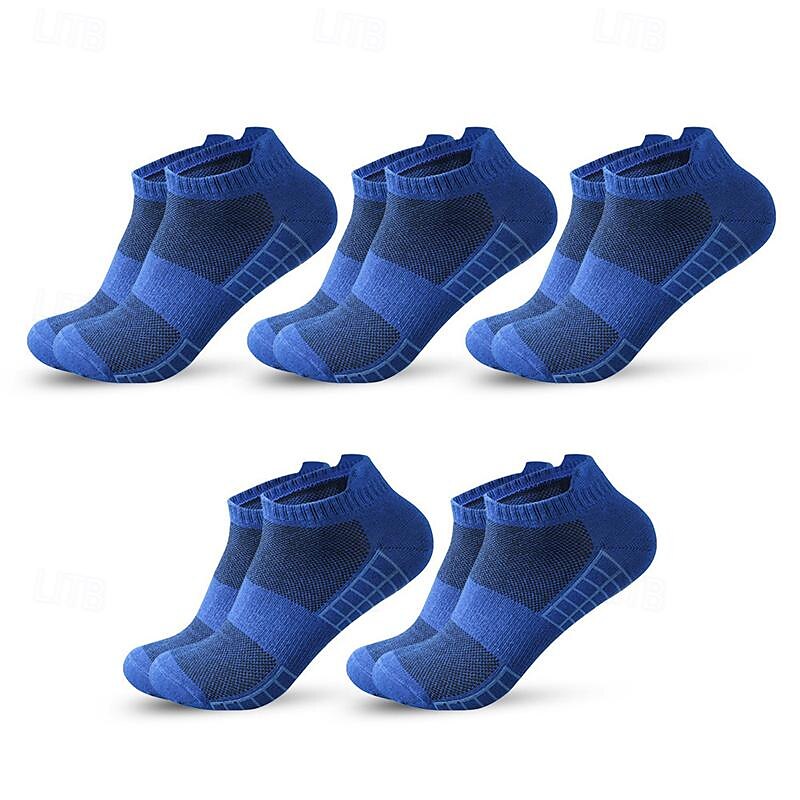 Men's 5 Pairs Multi Packs Socks Running Socks Casual Socks Black White Color Plaid Color Block Sports & Outdoor Daily Vacation Basic Thin Summer Spring Fashion Casual3