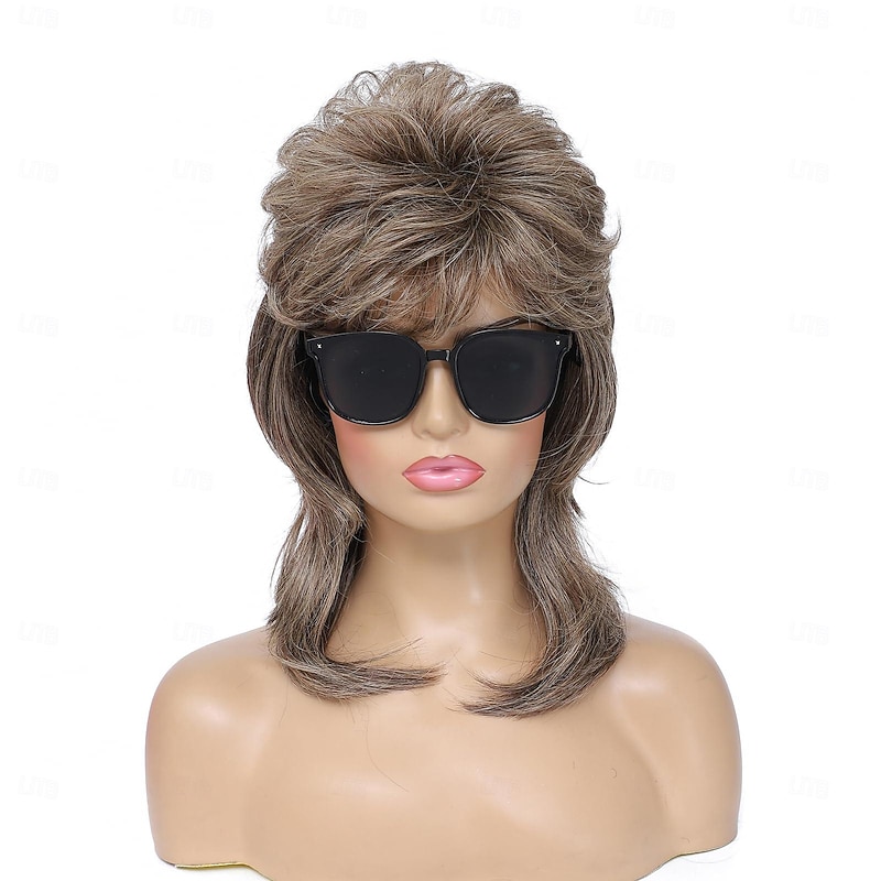 80s Mullet Wig for Women Fluffy and Layered Hairpiece for Perfect for Costume Parties and Cosplay Halloween Wigs2