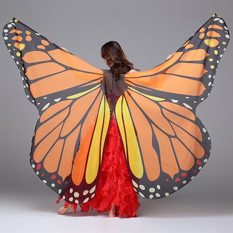 Butterfly Halloween Wings Carnival Costume Funny Costume Adults' Women's Carnival Mardi Gras Party Easy Halloween Costumes Dress Up3