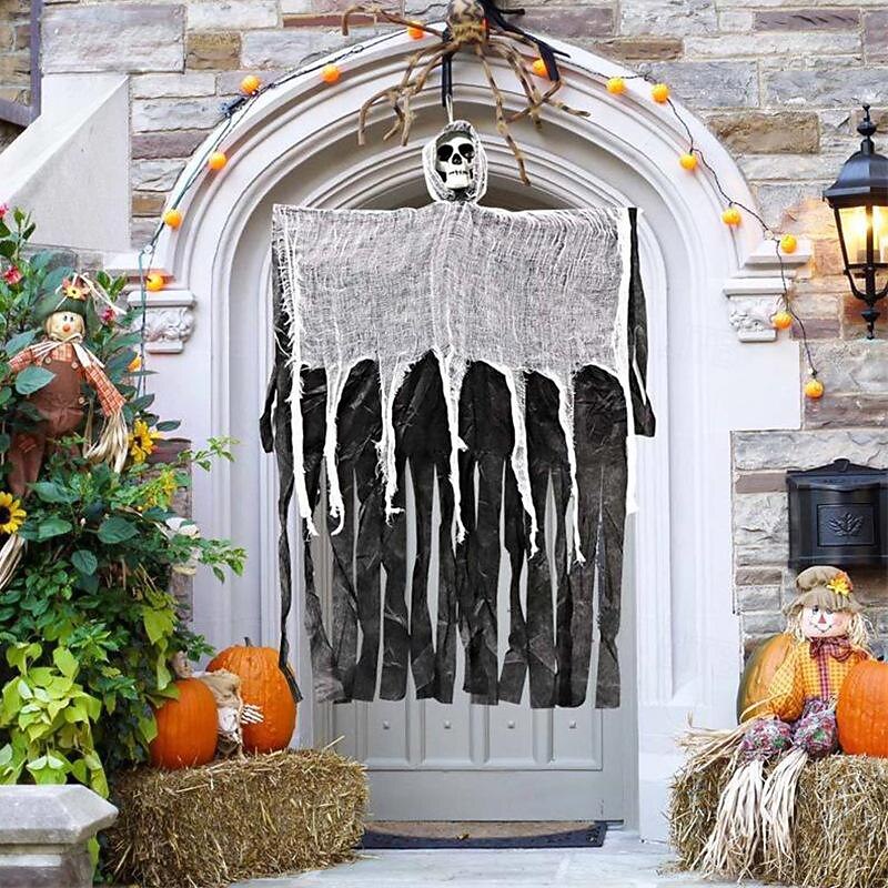 Halloween Hanging Grim Reapers, Halloween Skeleton Flying Ghost for Haunted House Prop Décor, Halloween Outdoor Indoor Decor2