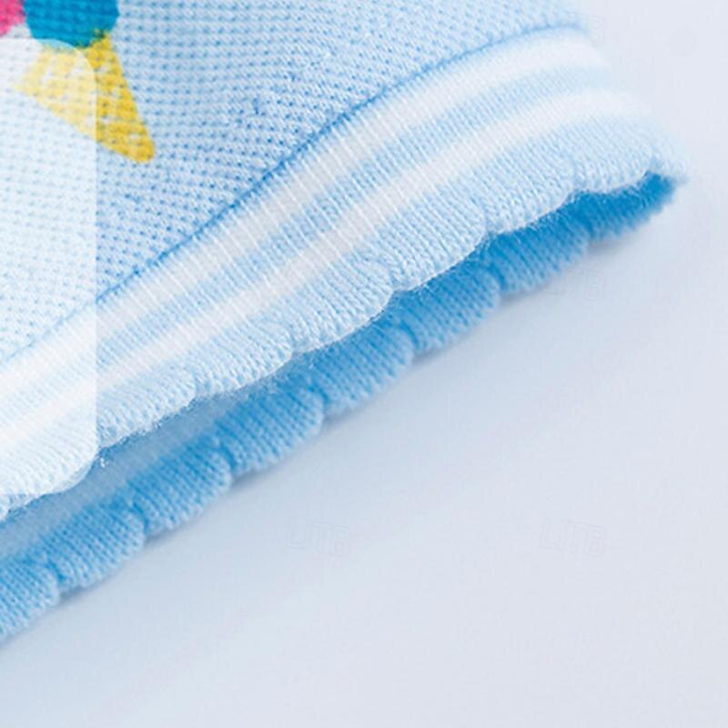 Girls' 3D Cartoon Dress Short Sleeve Summer Vacation Daily Holiday Princess Beautiful Sweet Kids 4-7 Years Casual Dress A Line Dress Knee-length Regular Fit4