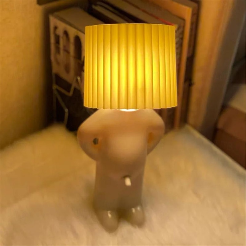 Mischievous Boy Desk Lamp LED Pleated Reading Light Bedroom Bedside Shy Night Light Fun Children's Gift Small Night Light 1PC3