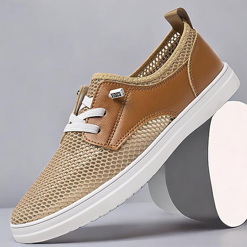 Men's Breathable Mesh Loafers - Lightweight Slip-On Casual Walking Shoes