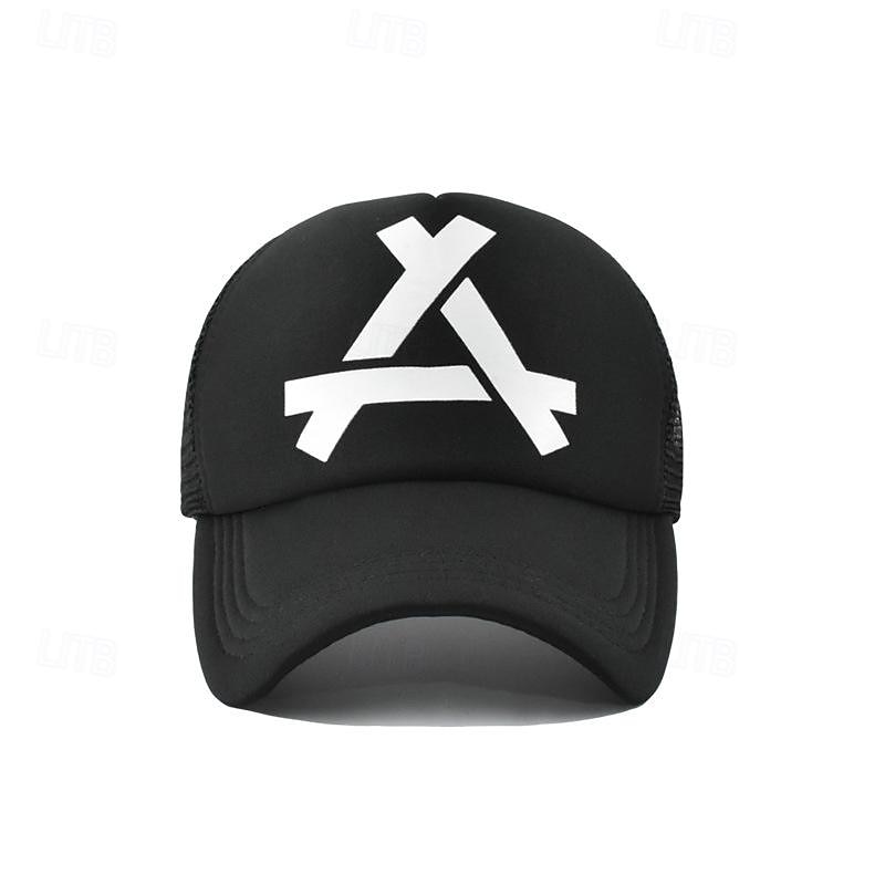 Men's Snapback Hat Baseball Cap Sun Hat Trucker Hat Mesh Cap Black White Cotton Mesh Mesh Back Fashion Casual Street Daily Graphic Adjustable Sunscreen Breathable2