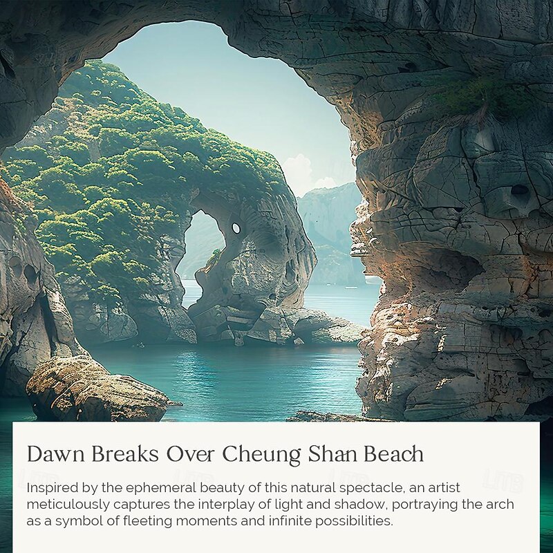 Beach Sunrise Arch Hanging Tapestry Wall Art Large Tapestry Mural Decor Photograph Backdrop Blanket Curtain Home Bedroom Living Room Decoration3