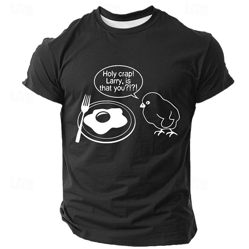 Men's Funny T Shirt Short Sleeve T shirt 3D Print Crew Neck Shirt Vintage Cool Party Holiday Black Blue Green Summer Spring Clothing Apparel S M L XL XXL XXXL