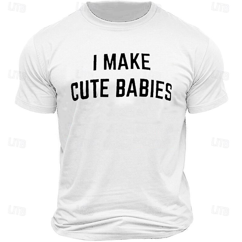 Men's Funny T Shirt Short Sleeve T shirt 3D Print Crew Neck Shirt Vintage Cool Party Holiday Black White Navy Blue Summer Spring Clothing Apparel S M L XL XXL XXXL2