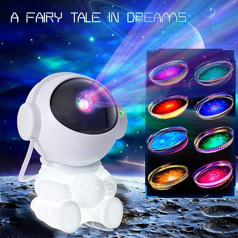 Galaxy Projector Stars Lights for Kids2-in-1 Astronaut Star Nebula Projector with Moon Night Light 360 Adjustable Remote Control Galaxy for Kids Christmas Gift Room Decoration Party4