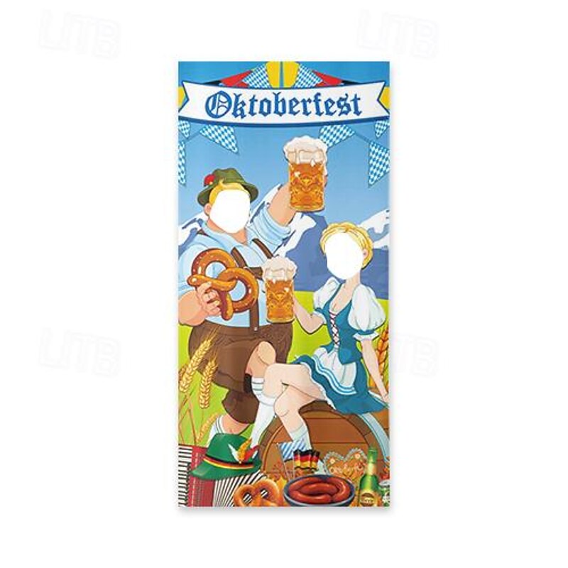 Customized Door Covers Design Your Own Door Tapestry Personalized Custom Made Door Curtain Removable for Front Door Indoor Outdoor German Oktoberfest Friends Couple Gift2