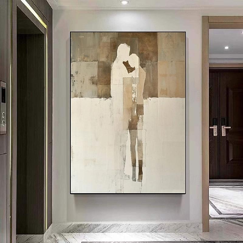 Oil painting handmade Abstract Woman Figure Canvas paintings wall Art Modern Geometric Oil Painting on Canvas Large Minimalist paintings Wall Art paintings for Living Room Bedroom Decor4
