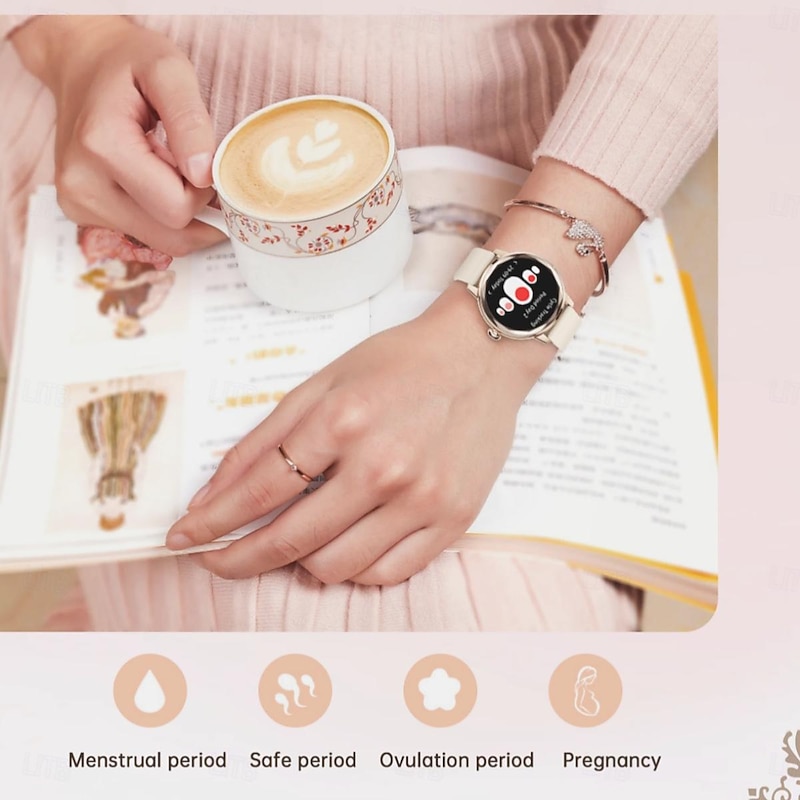 G208 Smart Watch 1.19 inch Smartwatch Fitness Running Watch Wireless Pedometer Call Reminder Activity Tracker Compatible with Android iOS Women Men Long Standby Hands-Free Calls Waterproof4