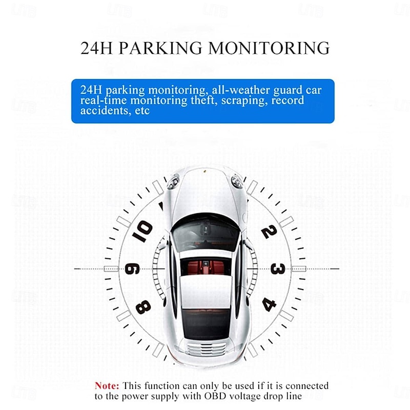 L1039 1080p New Design / HD / with Rear Camera Car DVR 170 Degree Wide Angle 3 inch IPS Dash Cam with WIFI / Night Vision / G-Sensor 4 infrared LEDs Car Recorder2