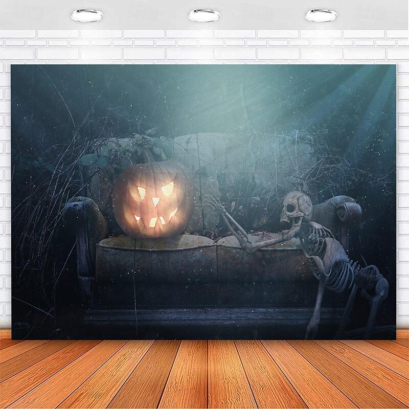 Halloween Decorations Hanging Tapestry Jack O Lantern Pumpkins Wall Art Large Tapestry Mural Decor Photograph Backdrop Blanket Curtain Home Bedroom Living Room Decoration Mansion Haunted House4