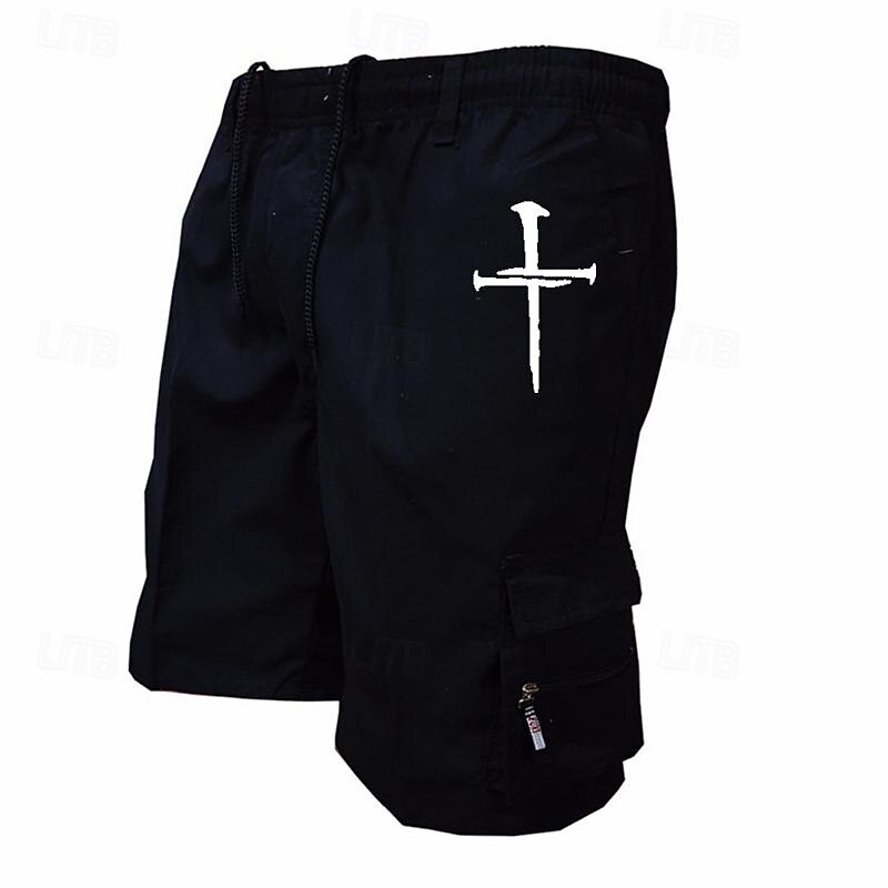 Men's Cargo Shorts Hiking Shorts Military Summer Outdoor Regular Fit Quick Dry Breathable Shorts Drawstring Elastic Waist Black Army Green Hunting Climbing Camping / Hiking / Caving S M L XL XXL2