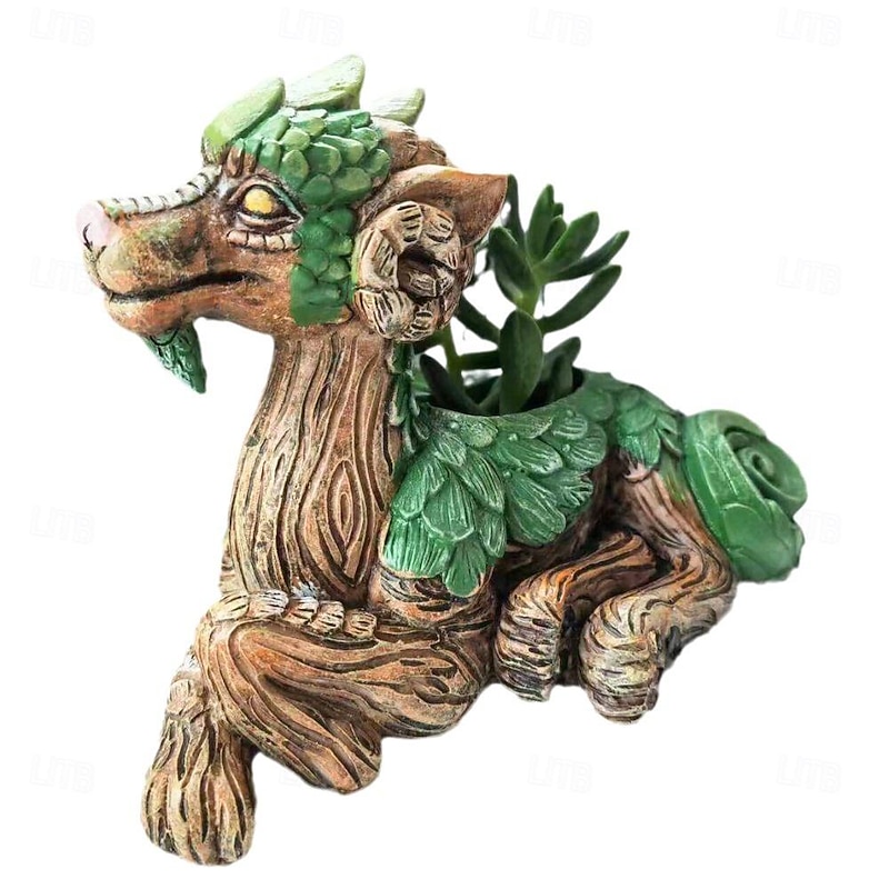 Dragon Succulent Planter, Creative Garden Guardian Statue, Ideal Sculpture & Figurines, Home Decor, Gift3